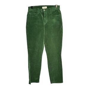 L’Agence Dark Green Mid Rise Straight Leg Corduroy Pants Size 25